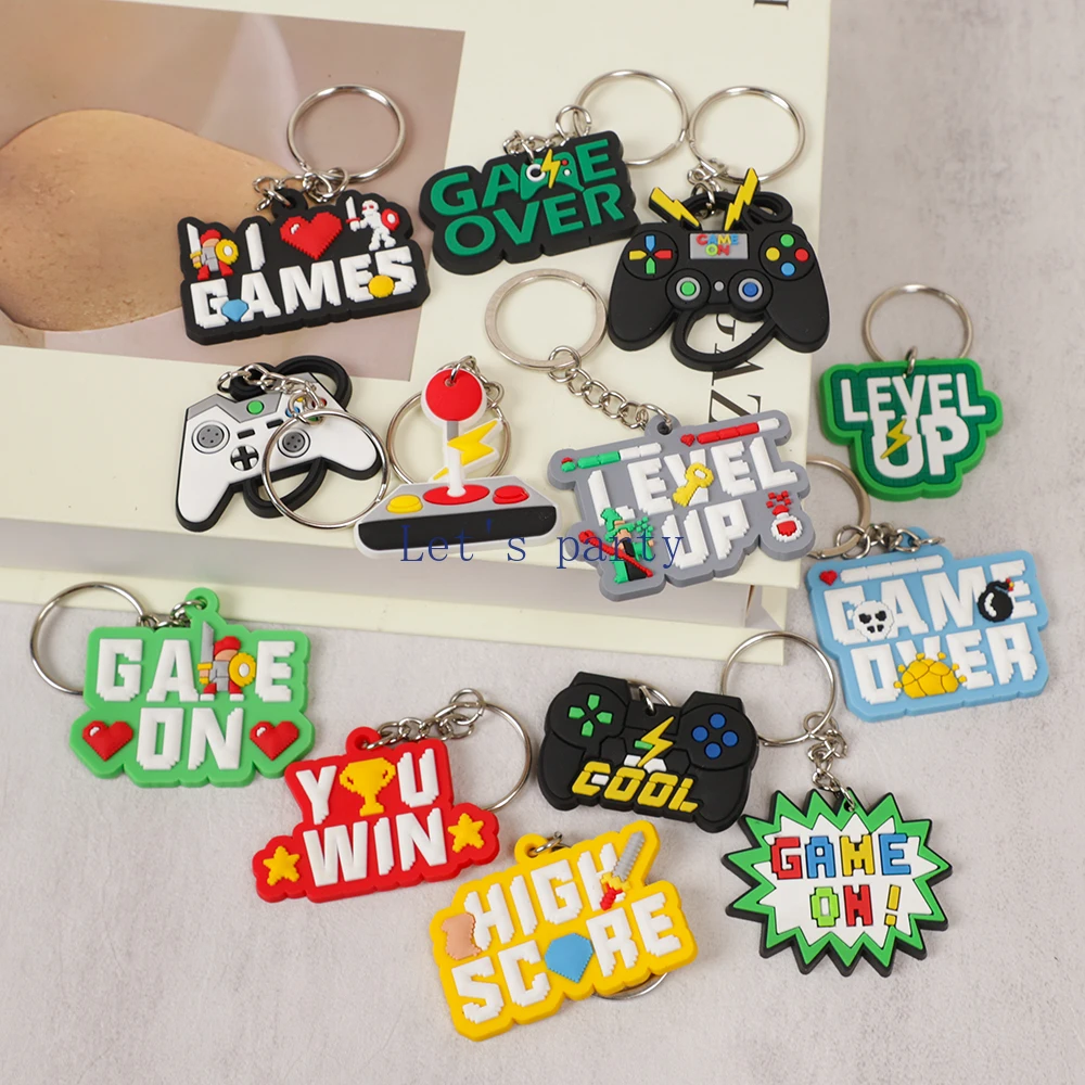 13Pcs Video Game on Theme PVC  - Gaming Console Keychain review and price
