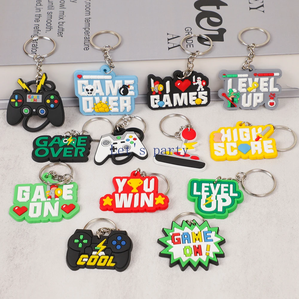 13Pcs Video Game on Theme PVC  - Gaming Console Keychain review and price